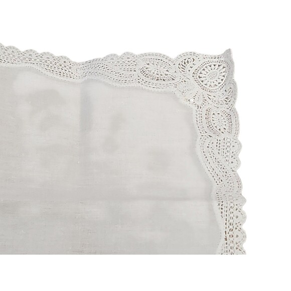 Vintage Belgian Bobbin Lace‎ Hankie Handkerchief Bruges Brugge New in Box - Picture 6 of 9